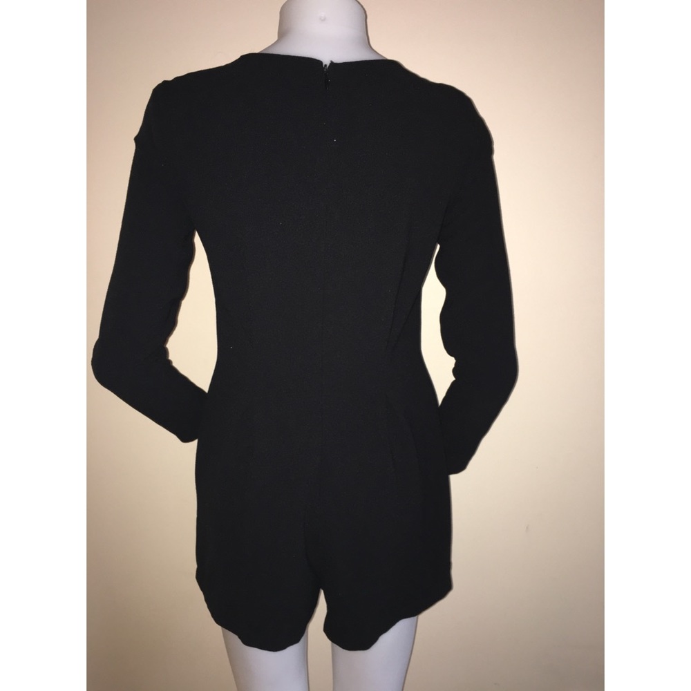 Luca Couture Long Sleeve Stretch Crepe Romper - Picture 4 of 5